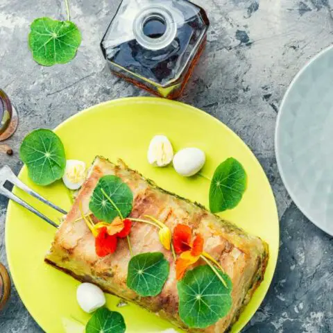 Keto Baked Egg Terrine with Fresh Chives Sauce