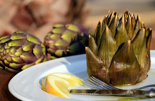 artichoke, meal, vegetables