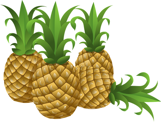 pineapples, tropical, fruits