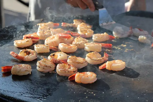 shrimp, cooking, food