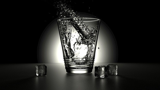 glass, water, splash