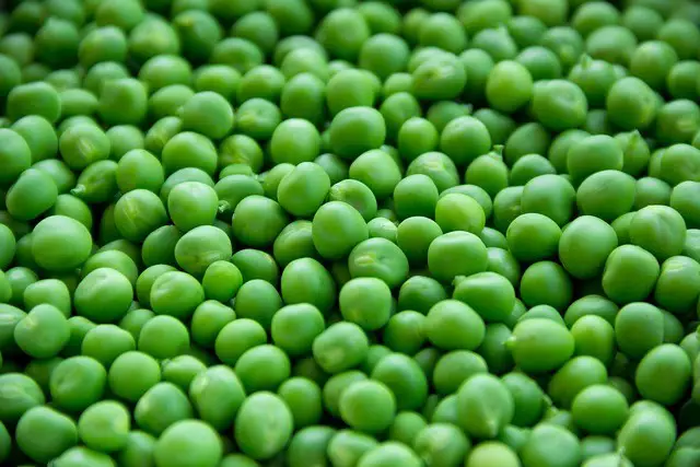 peas, vegetables, green