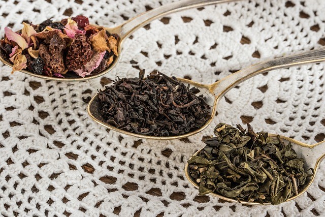 leaf tea, black tea, green tea