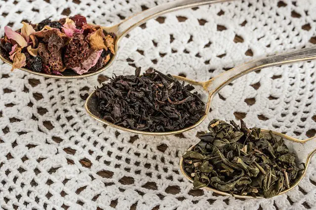 leaf tea, black tea, green tea