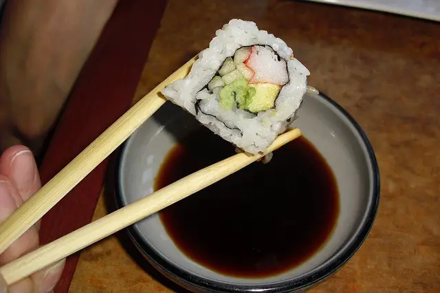 sushi, japanese, chopsticks