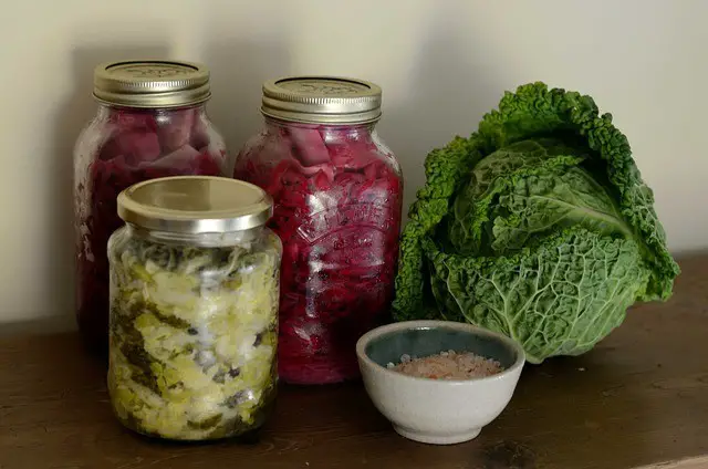 sauerkraut, fermented, cabbage